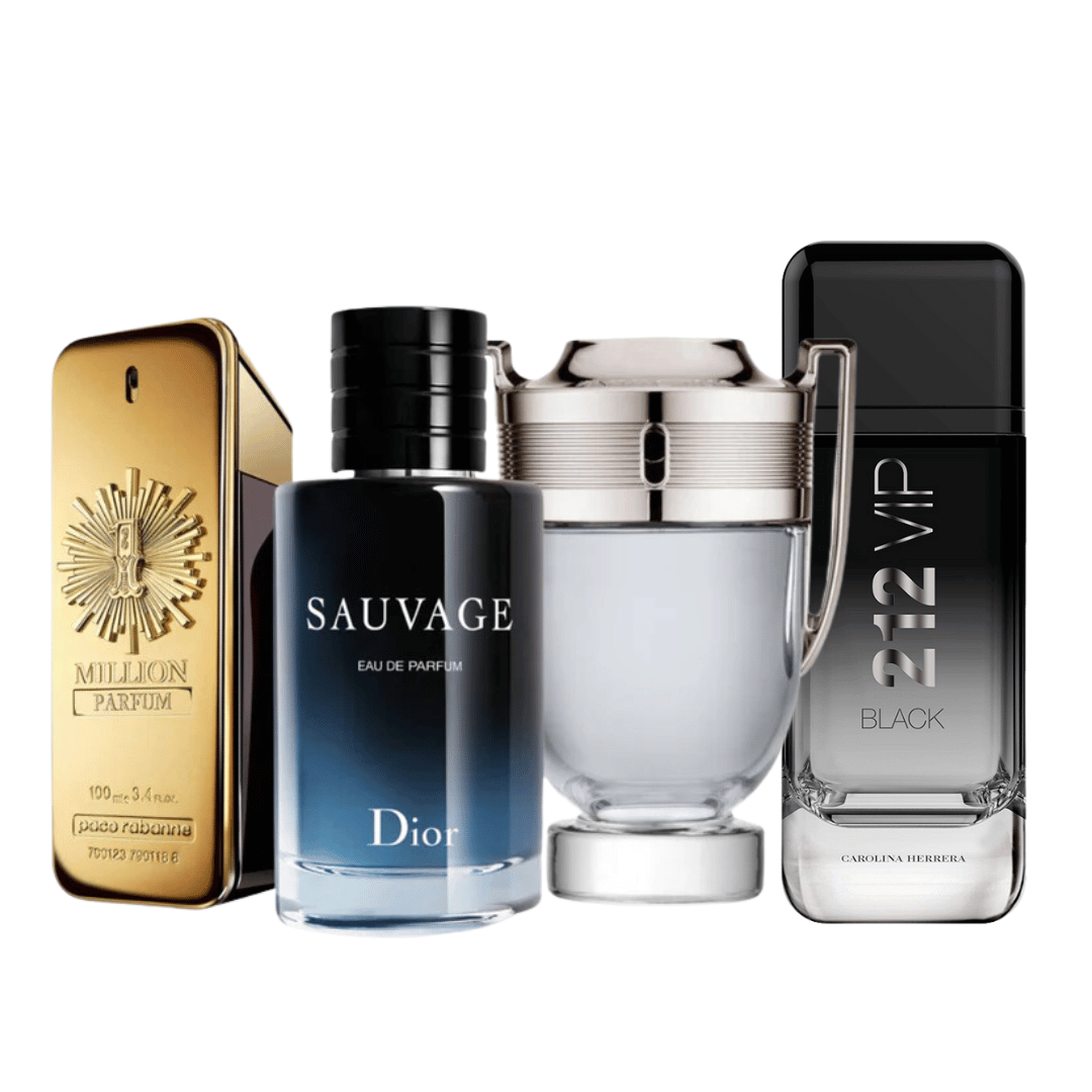 4 Parfums - 212 Vip Black, 1 Million, Sauvage et Invictus (ACHETEZ 2, RECEVEZ-EN 4)